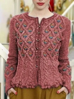 Women Vintage Plus Size Casual Knitted Sweater Coat -Zolucky Sales Store 01 jpg 1569468092374
