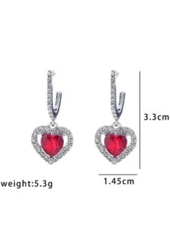 Heart/Cordate Love Filled Diamond Valentine's Day Dangle Earrings -Zolucky Sales Store 0189f639f75066729b7091f9776548eb