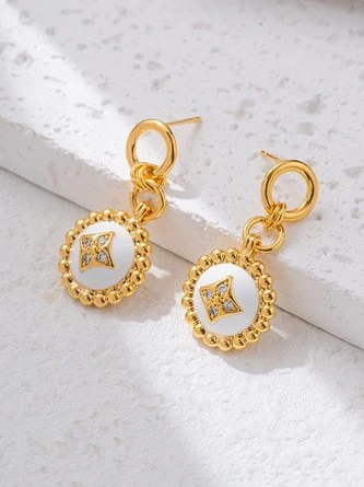Elegant Rhinestone Round Dangle Earrings 2 Elegant Rhinestone Round Dangle Earrings - Image 2