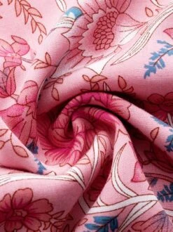 Loosen V Neck Boho Long Sleeve Woven Pink Dress -Zolucky Sales Store 019286d60f18c88b3694ec463dbee295