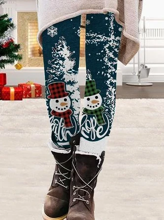 Tight Christmas Snowman Leggings Xmas Leggings 6 Tight Christmas Snowman Leggings Xmas Leggings - Image 6