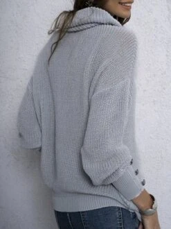 Zolucky Casual Cotton-Blend Vintage Turtleneck Long Sleeve Sweater -Zolucky Sales Store 04eb228c56a1ec39673d8b64223dde6f158201596803602