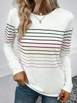 Plus Size Crew Neck Loose Casual T-Shirt