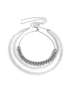 Elegant Rhinestone Chain Imitation Pearls Multi-layer Necklace -Zolucky Sales Store 0576131c4baacfbf0c0d22555327fd0c