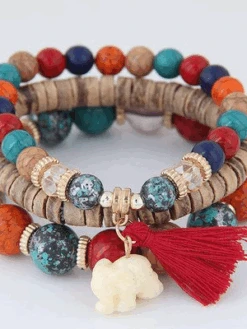 Zolucky Ethnic Tassel Crack Bead Multilayer Combination Bracelet -Zolucky Sales Store 05a40f9e4a14e6d6587c56139b894057