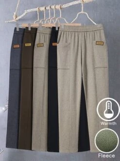 Casual Plain Woolen Pants