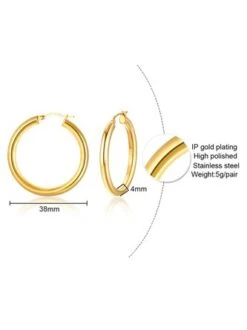 Women Minimalist 18k Gold-plated Hoop Earrings -Zolucky Sales Store 071918f8bebdb54e8d1c43bb7a40e9c9