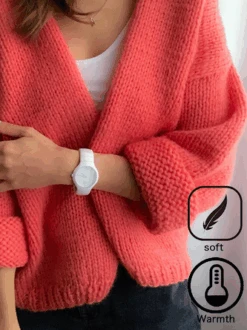 Casual Yarn/Wool Yarn Plain V Neck Cardigan -Zolucky Sales Store 0721aaa519077555f37557f0b073f264