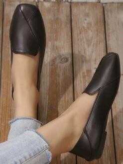 Casual Plain Pu All Season Shallow Shoes -Zolucky Sales Store 072ef9d4643bf165e8966c3845007b84