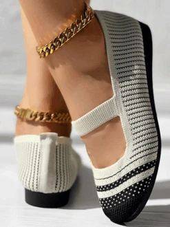 All Season Mesh Fabric Casual Plain Shallow Shoes