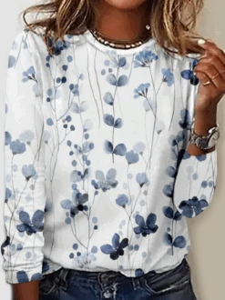 Women's Plants Casual Crew Neck Shirt