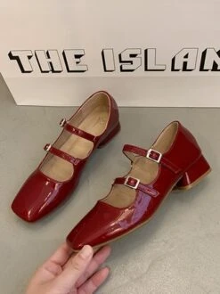 Women Minimalist Square Toe Low Heel Mary Jane Shoes -Zolucky Sales Store 084f35b7d4c481cfde97d51399786672