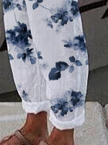Plus Size Floral Casual Loose Pants 3 Plus Size Floral Casual Loose Pants - Image 3