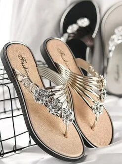 Women's Diamond Flat Thong Sandals -Zolucky Sales Store 08ef860dac6a1a8ffeb09e7967dcd692