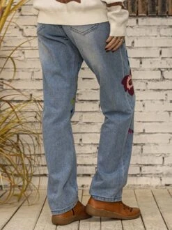 All Season Denim Floral Casual Jeans -Zolucky Sales Store 0916 VC 3113 1600685834178