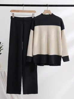 Loose Color Block Casual Two-Piece Set -Zolucky Sales Store 0926e3120a40e2770d6cc651f5323e69