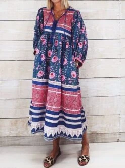 Ethnic Casual Loose Dress