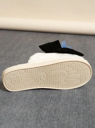 Casual Butterfly Bowknot Fleece Toe-covered Slippers 6 Casual Butterfly Bowknot Fleece Toe-covered Slippers - Image 6