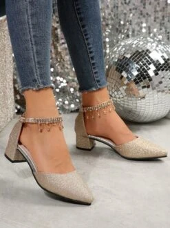 Elegant Rhinestone Decor Ankle Strap Glitter Block Heel Hollow Shoes 15 Elegant Rhinestone Decor Ankle Strap Glitter Block Heel Hollow Shoes -Zolucky Sales Store 0d69b9a1e4da673ad41c697d3b98a4f6