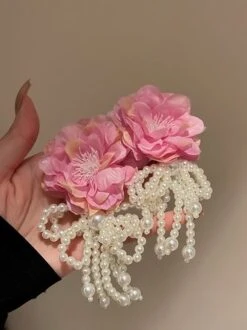 Elegant Flower Imitation Pearl Bowknot Party And Wedding Dangle Earrings -Zolucky Sales Store 0d9c6340b348f32ae1441d68fa88c442