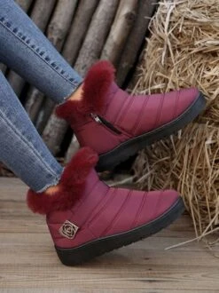 Casual Quilted Winter Furry Lined Boots -Zolucky Sales Store 0e0e5cfda8745fd1d8f702340be0315d