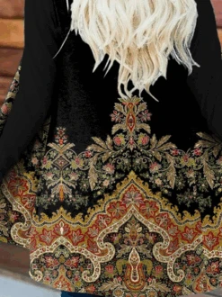 Hippie Printed Casual Long Sleeve Outerwear Coat -Zolucky Sales Store 0e46b576e5dd895480b0e1c0c6e1413b