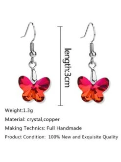 Butterfly Crystal Party Dangle Earrings -Zolucky Sales Store 0eaad698e9e4f7990fd625e1b3724162