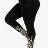 Plus Size Regular Fit Casual Leopard Leggings
