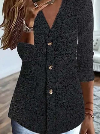 Plain Casual Teddy Jacket 2 Plain Casual Teddy Jacket - Image 2