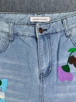 All Season Denim Floral Casual Jeans -Zolucky Sales Store 11 1600843417797