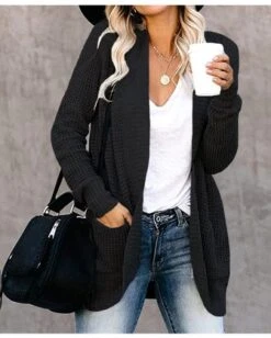 Yarn/Wool Yarn Plain Long Sleeve Daily Casual Loose Mid-long Cardigan 11 Yarn/Wool Yarn Plain Long Sleeve Daily Casual Loose Mid-long Cardigan -Zolucky Sales Store 11349ae872bdfedc2c3dcf62dc5dddaa