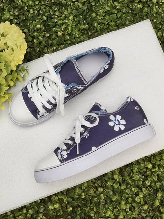 Canvas Flat Heel Casual Flats 17 Canvas Flat Heel Casual Flats - Image 17