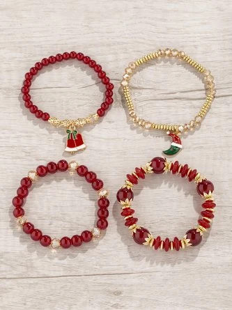 Christmas Cartoon Pendant Bracelet Set Multi-layered Beaded Bracelet 15 Christmas Cartoon Pendant Bracelet Set Multi-layered Beaded Bracelet - Image 15