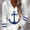Buckle Loose Casual Hoodie Sweater