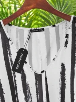 Striped V Neck Casual Short Sleeve Dress -Zolucky Sales Store 1236e2ec5862e4e72be95f6ff730aa28