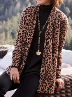 Loose Leopard Casual Other Coat -Zolucky Sales Store 1273faf769bda10c9d5acfbb0f15b612