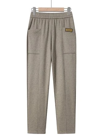 Casual Plain Woolen Pants 7 Casual Plain Woolen Pants - Image 7