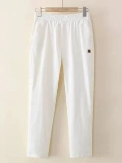 Casual Plain Tight Pants -Zolucky Sales Store 13a33adb2026ccc09387bfb61b7fc1bc