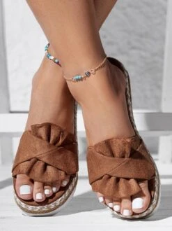 Women Casual Daily Comfy Bowknot Slip On Sandals -Zolucky Sales Store 148048da23ad8d4375b9b7d522d78a49