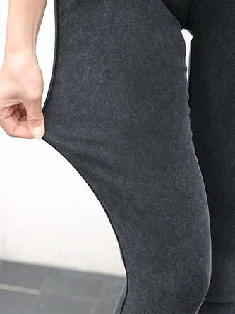 Plain Casual Loose H-Line Straight Pants With Pockets 3 Plain Casual Loose H-Line Straight Pants With Pockets - Image 3