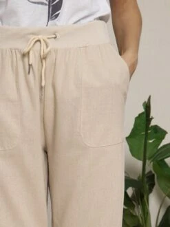 Solid Drawstring Casual Linen Pants Women Trousers -Zolucky Sales Store 159210524 pmct 1027 1 159177920686646520