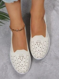 Women Hollow Out Waterproof Slip On Shoes -Zolucky Sales Store 16d247ae52f442d2024e3c432f9c1764