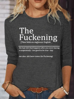 Women's Funny Sarcastic The Fuckening Sarcastic Definition Good Day Then Text Letters Casual Shirt 7 Women's Funny Sarcastic The Fuckening Sarcastic Definition Good Day Then Text Letters Casual Shirt -Zolucky Sales Store 16fb48e02f826e5a960b8eeaf18c3fbc