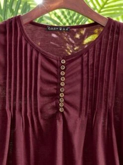 3/4 Sleeve Casual Plain Blouse & Shirt -Zolucky Sales Store 174bf3a123a271badaf34b5ae0a16a6d