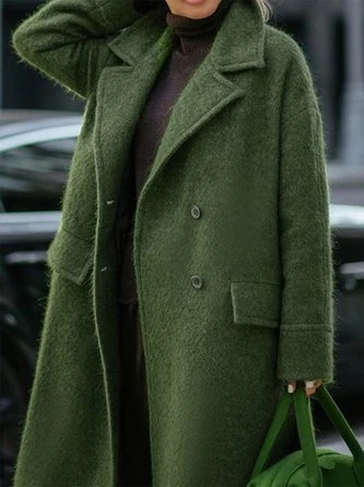 Women's Lapel Open Front Long Cardigane Casual Outwear 2 Women's Lapel Open Front Long Cardigane Casual Outwear - Image 2