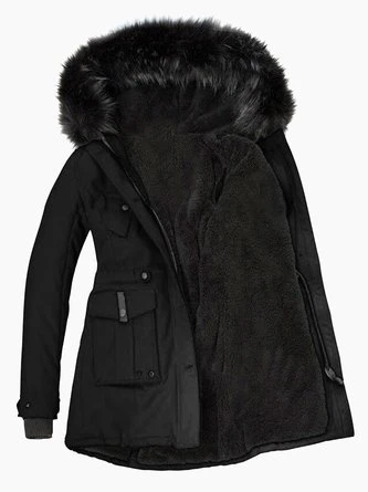 Pocket Stitching Loose Casual Plain Coat 2 Pocket Stitching Loose Casual Plain Coat - Image 2