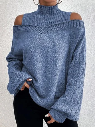 Casual Plain Autumn Micro-Elasticity Daily Loose Best Sell Regular H-Line Sweater For Women 5 Casual Plain Autumn Micro-Elasticity Daily Loose Best Sell Regular H-Line Sweater For Women - Image 5