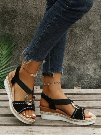 Metal Woven Wedge Platform Roman Sandals 14 Metal Woven Wedge Platform Roman Sandals - Image 14