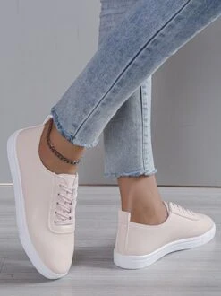 Solid Leather Lace-up Flats Sneakers 29 Solid Leather Lace-up Flats Sneakers -Zolucky Sales Store 18f5dc60561d448ba365619137744c5a 1687250079102