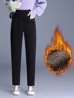 Casual Fleece Plain Pants -Zolucky Sales Store 19f587fdccd28fd7ec0a3d18cc05ff80